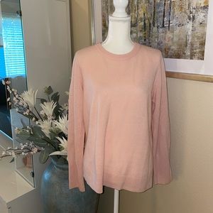 Halogen pure 100% cashmere pink women’s sweater new
